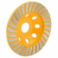 Tolsen 4-1/2 Segmented Turbo Cup Grinding Wheel Diameter: 4.5, Blade Width: 1-1/8, Arbor: 7/8 76681